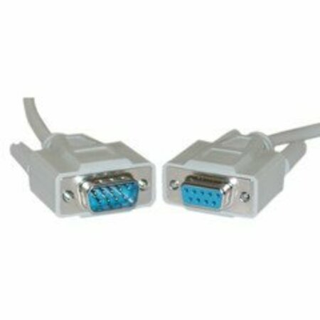 SWE-TECH 3C Serial Extension Cable, DB9 Male to DB9 Female, RS-232, UL rated, 9 Conductor, 1:1, 15 foot FWT10D1-03215